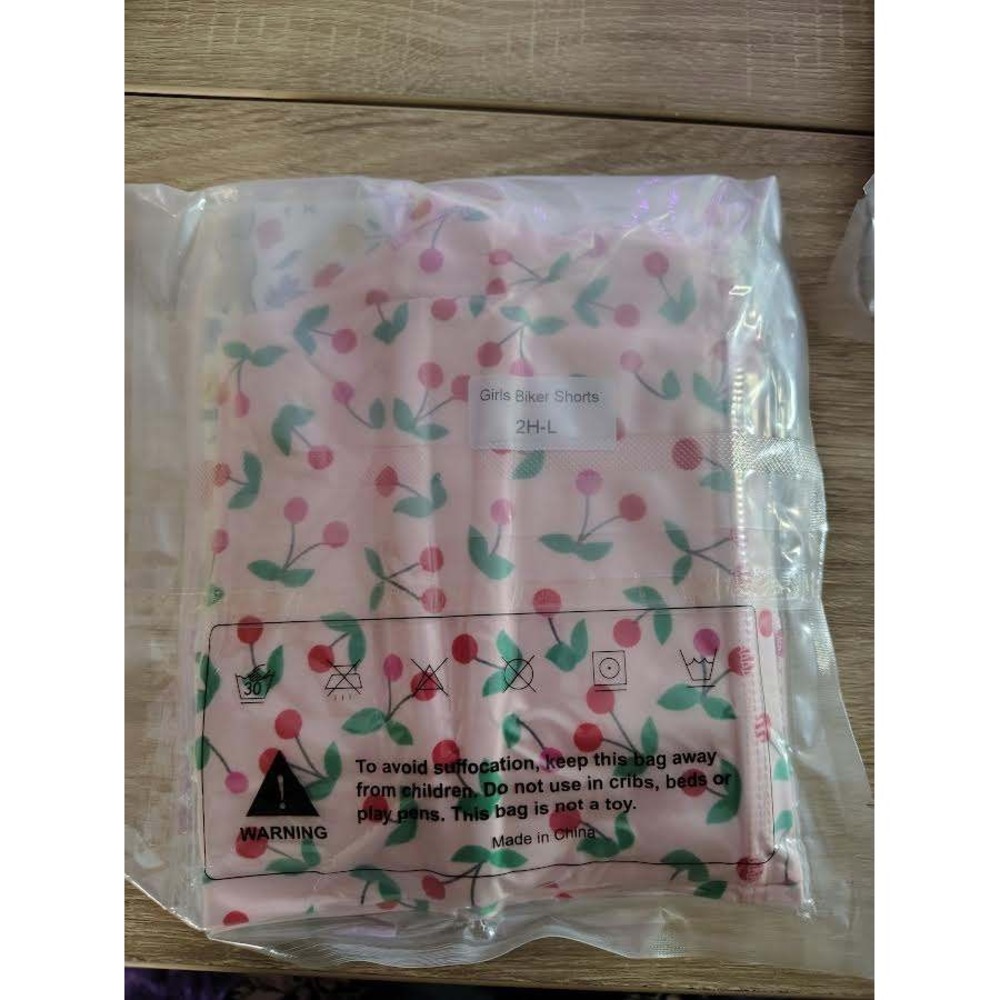 Girls Biker Shorts Cherry Print Pink Lrg Kids Clothing 3pack